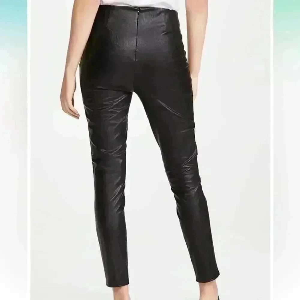 Paige Kiana Vegan Stretch Leather Leggings | Size Small - Picture 3 of 11